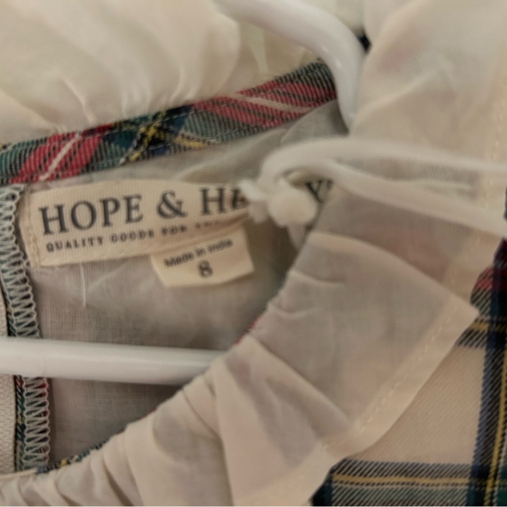 Charming Plaid Holiday Dress with Bow Detail - Picture 5 of 5